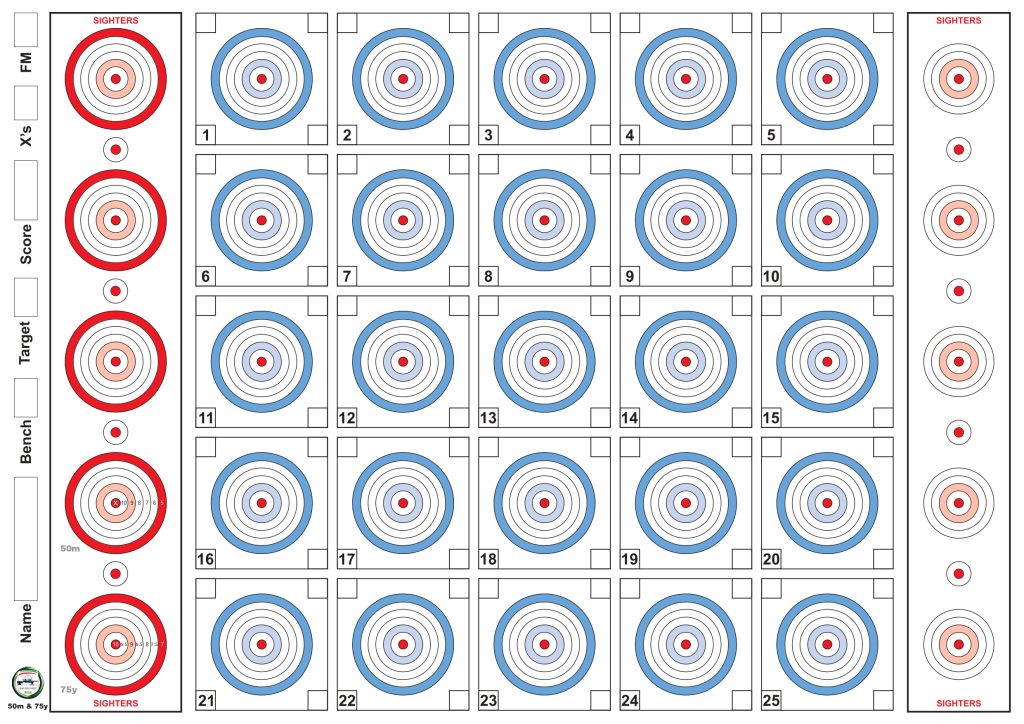 Benchrest Target Bench Rest Target 50m Benchrest Target 75 Yard Benchrest Target Precision Shooting Target Rifle Benchrest Target Official Benchrest Target IRBR Benchrest Target